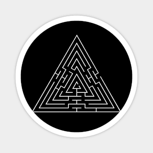 Complicated Geometric Pyramid Maze Magnet